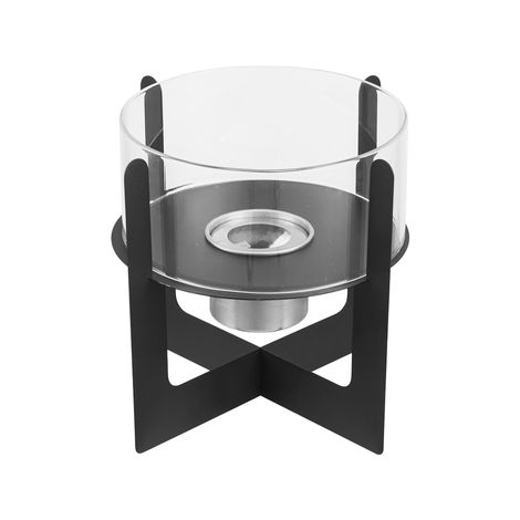 Tabletop Alcohol Fire Pit with Glass Shield